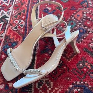 Pink Satin Badgley Mischka Kitten Heel